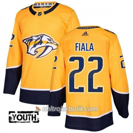 Barn Ishockey Nashville Predators Tröja Kevin Fiala 22 Adidas 2017-2018 Guld Authentic
